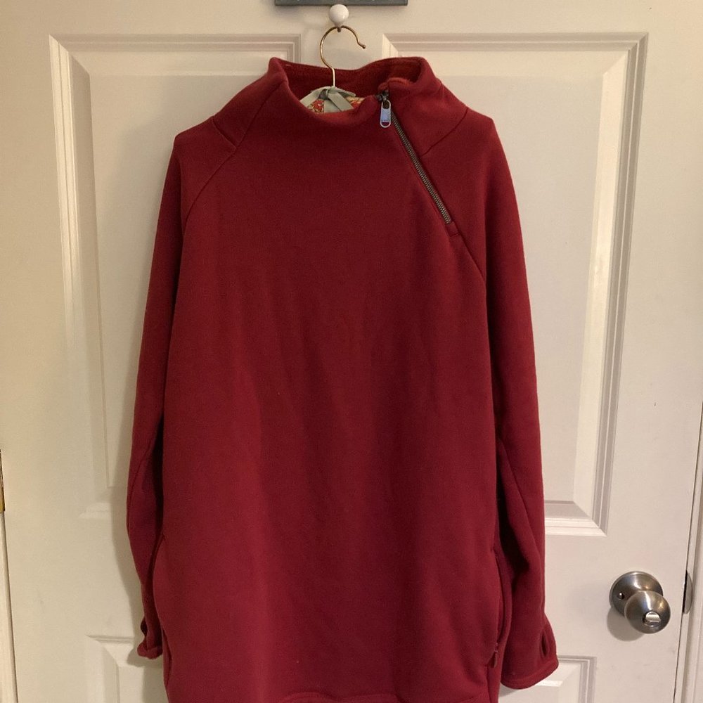 Athleta red sweatshirt dress, Small/petite